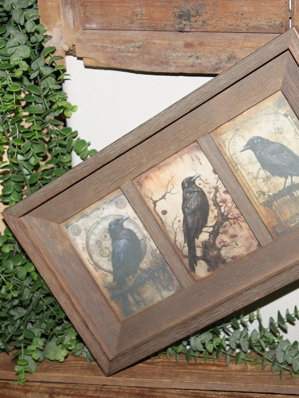 NEW Rustic French Country Primitive Farmhouse Raven Crow Wall Decor